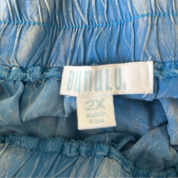 Bunulu wide leg high waisted flowy pants 2x - Picture 4 of 4